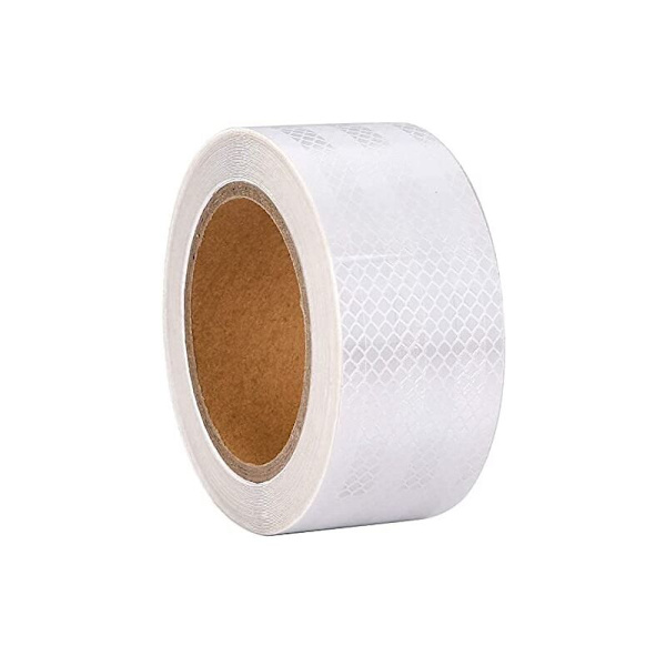 Hvid Reflekterende Tape 5m x 5cm Vandtæt Reflekterende Tape Selvklæbende Advarselstape Sikkerhedstape - Synlig Advarselstape til Køretøjer, Cykler, Udendørs