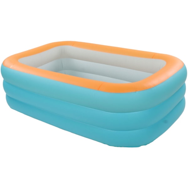 Foldbar Oppustelig Børne Swimmingpool 3 Lag Foldbar Oppustelig Børnepool til Udendørs Baghave 1.5m/5ft