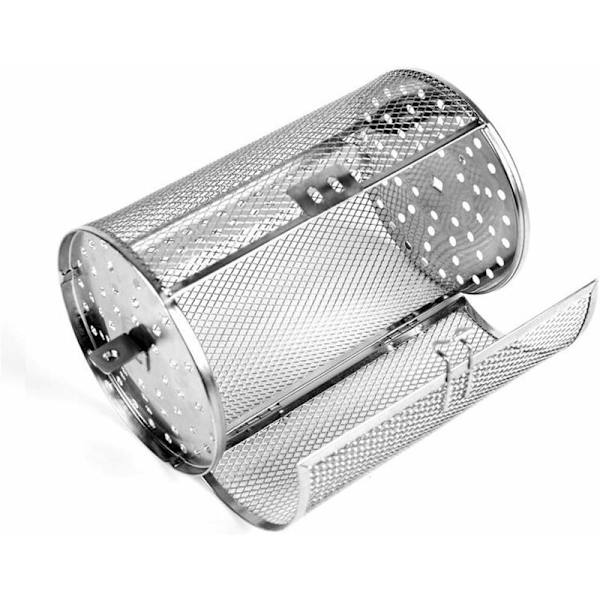 Ugnsbur, rostfritt stål 360° roterande stekkorg, grillkorgar, köksredskap, matlagningsnötter DIY te kaffebönor jordnötter grill-