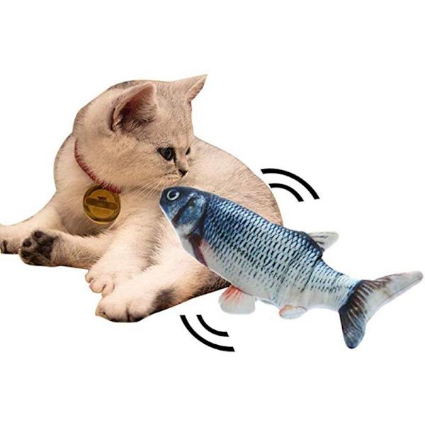 Realistisk Crucian katt leksak elektrisk simulering fisk docka rolig interaktiv husdjur tugga bit katt tillbehör kattunge fisk flopp katt leksak