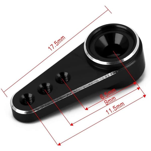 2 stk. RC Arm Mini Upgrade Arm Tilbehør til ES08MA II Upgrade Dele (Sort og Grøn)