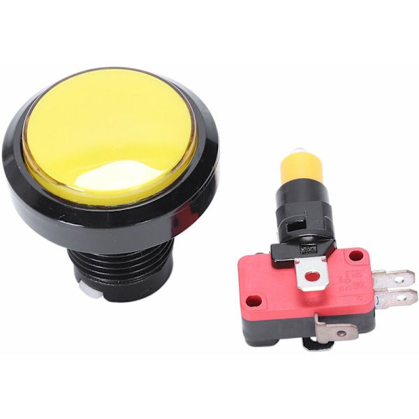45mm Valoisa LED-valaistu 5 väriä Arcade Videopeli Suuri Pyöreä Painonappi Lamppu