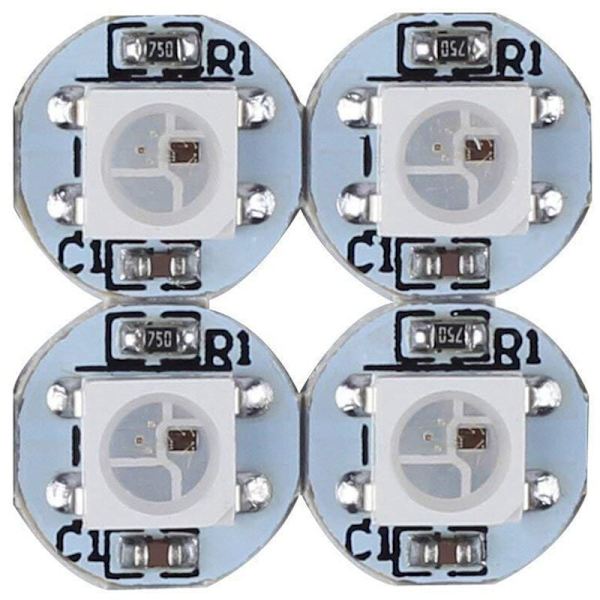 100 stk. WS2812B WS2812 LED-chip og kølelegeme 5V 5050 RGB WS2811 IC indbyggede pixels moduler (hvid)