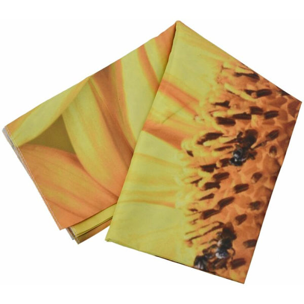 130X150Cm Koristeellinen Seinävaate Polyester Auringonkukka Kuvio Rantapyyhe Muoti Sohva Seinäkoriste Keltainen