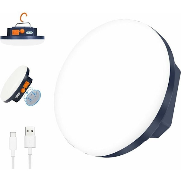 Portabel Campinglykta 9900mAh Powerbank, 2000LM Laddningsbar Tältlampa, IP65 Vattentät LED-lampa Camping, Arbete, Jakt, Fiske, Vandring, E