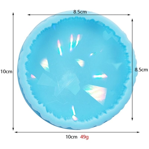 Holografisk Lys Skygge Kop Underlag Måtte Coaster Krystal Epoxy Resin Form Silikoneform DIY Håndværk Værktøj (Firkant)