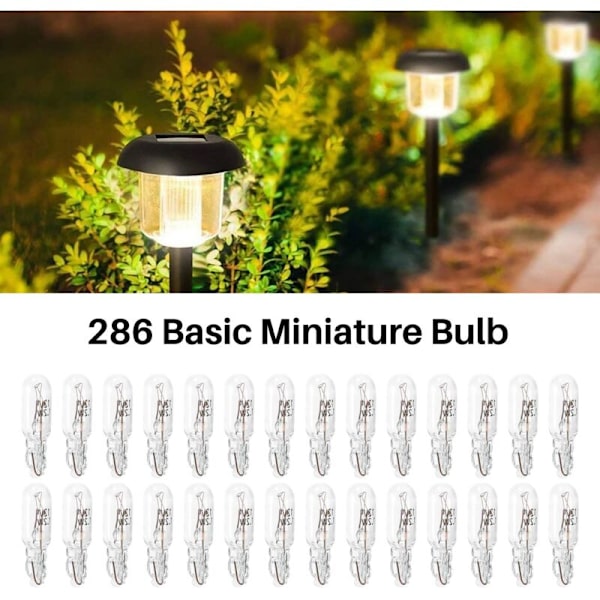 100 stk. T5 286 Base Miniature Pære til Nummerpladelys Sidemarkør Bilinstrumentbræt Indvendig Kuppel