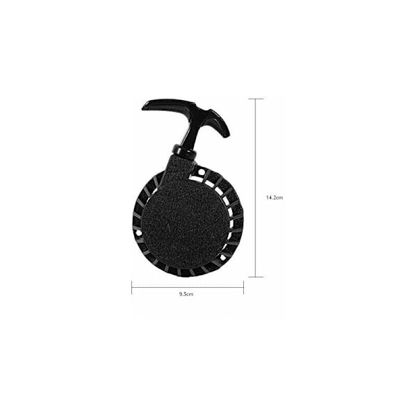 Lanseringsstarter for lomme-motorsykkel, Lomme-Quad-Lanseringsstarter Mini Alloy Trekkstarter Enkel Tilbaketrekksstarter for ATV 49CC Mini Lomme-Motorsykkel Quad (Svart)