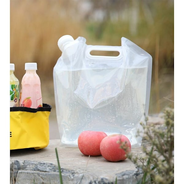 Utomhus 5L självgående camping rese bärbar hink vattenpåse ridning bergsklättring hopfällbar vattenkokare dricksvattenförvaring vattenpaket 4
