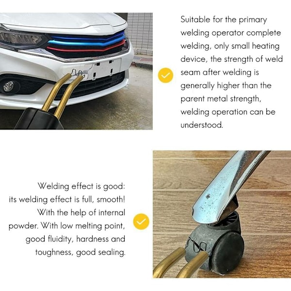 1500 stk. svejsetråde maskine varm hæfteklamme reparation plast svejsning varm hæftemaskine auto kofanger reparation forudskårne bølgestifter 0,6 mm