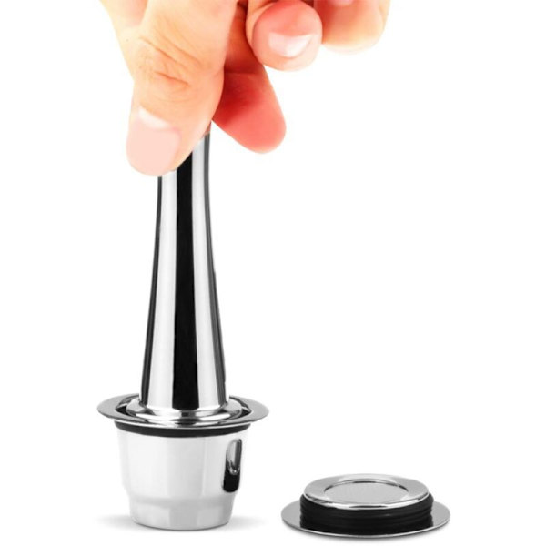 Kaffetamper i Rostfritt Stål, Fyllverktyg, Espressotamper Kompatibel med Maskin, Solid Tampverktyg