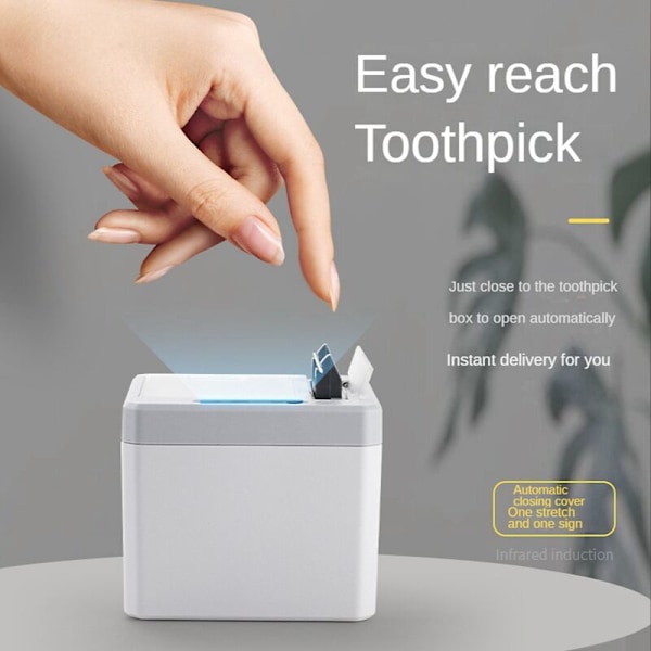 Intelligent Induktion Tandpetare Box Automatisk Pop-Up Elektrisk Tandpetare Maskin Innovativ Hem Blå