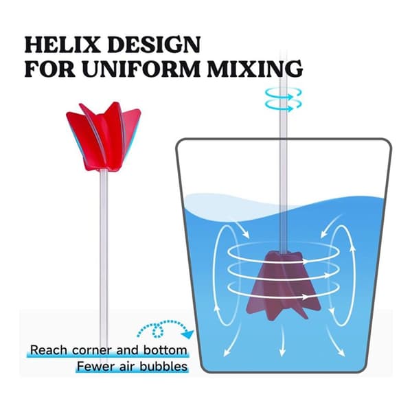 Helix Resin Mixer for Drill, Blanding og Vedlegg Solid Drill, Fungerer med 3/8 Tommers Plus Drill Bits, Maleri
