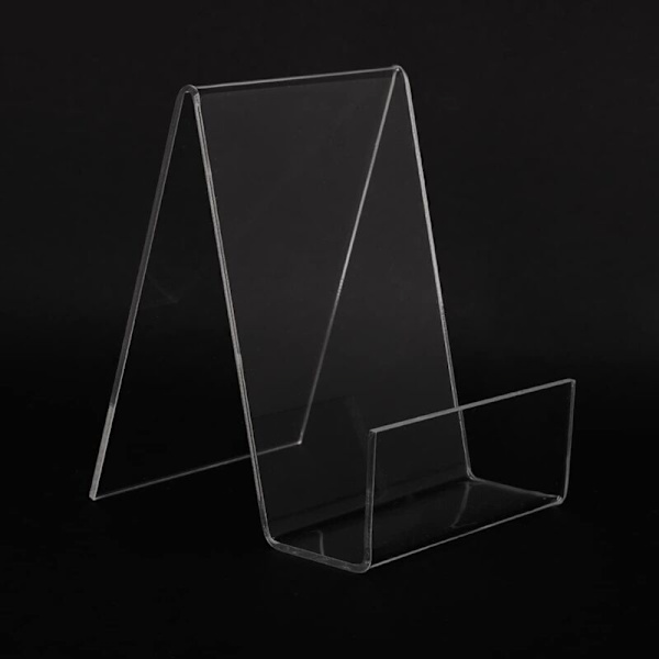 Set med 12 Akryl Bokstöd, Transparent Bokstöd, Akryl Displayställ för Böcker, Foton, Broschyrer, Surfplattor