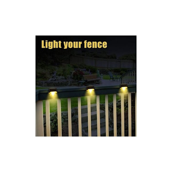 12 Pakk Solcelledrevne Dekklys, Vanntette Bronse LED-lys for Utendørs Sti, Hage, Dekk, Trapper og Gjerder. (Varmt Hvit)