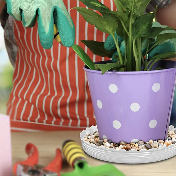 Planteskål 15,2 cm, sæt med 6 holdbare plastikplanteskåle, planteskåle, blomsterpotteskål til indendørs og udendørs brug.