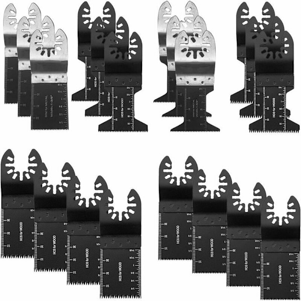 20-pack trä/bimetall universala multiverktyg oscillerande snabbspännsågblad oscillerande verktyg