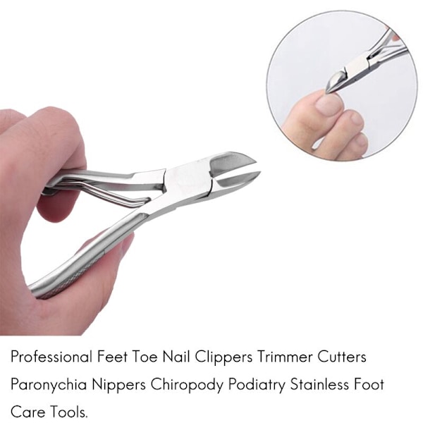 Professionelle fødder tånegl klippere trimmer paronychia nipper podiatri podiatri rustfrit stål fodpleje værktøjer