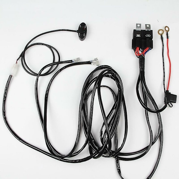 9-16v LED Arbeidslysstang Ledningsnettsett Offroad Truck SUV Lightbar Kabel Med Bryter Relé Sikring