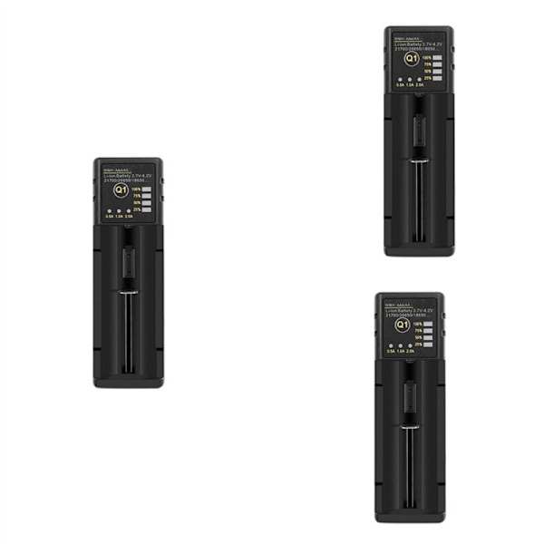 3X 18650 Yksipaikkainen Litium-akun Lataus USB:lle