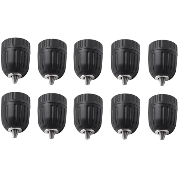 10 st 3/8 tums chucknyckel, pneumatisk/elektrisk/1/32-3/8 tum 24 UNF 0,8-10 mm, skruvmejseladapter för borr
