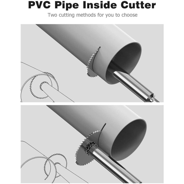 Innerrørsrørkutter, 1/4 tommers PVC sekskantet rørleggerplast innerrørsrørkuttersett (32 mm X 3, 44 mm X 1)