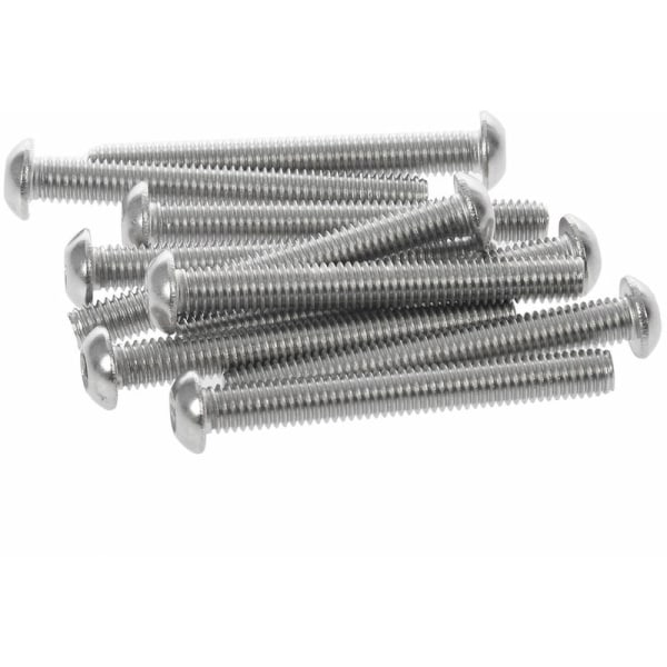 Rostfritt stål runt huvud skruv, sexkantsskruv typ: M6/6mm skruvstorlek: M6 X 50 mm Antal per förpackning: 10