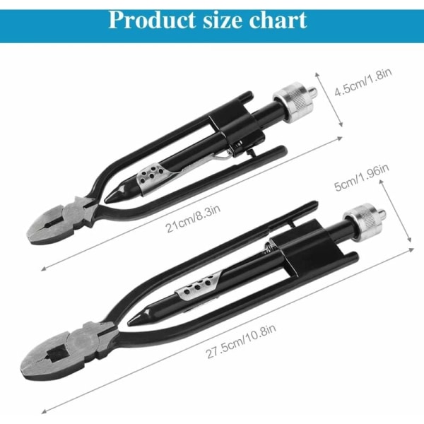2-pakning med tang for vridning av sikkerhetstråd for luftfart, vridtang 9\" 6\" Racing Lock smidd bilfly