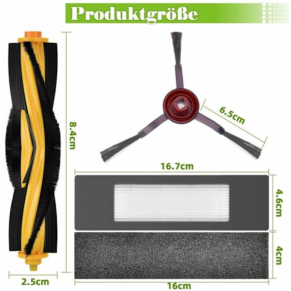 Kompatibelt reservedelstilbehørssæt egnet til DEEBOT OZMO N7/N8 Pro+ /920/950/T5/T8/T8