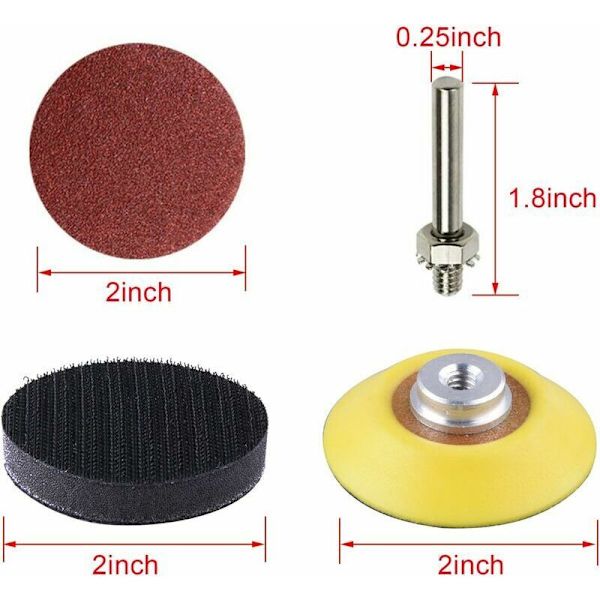 300 50mm Slipeskiver med korn 80 100 180 240 600 800 1000 1200 2000 3000 - For sliping, fresing, gravering.-