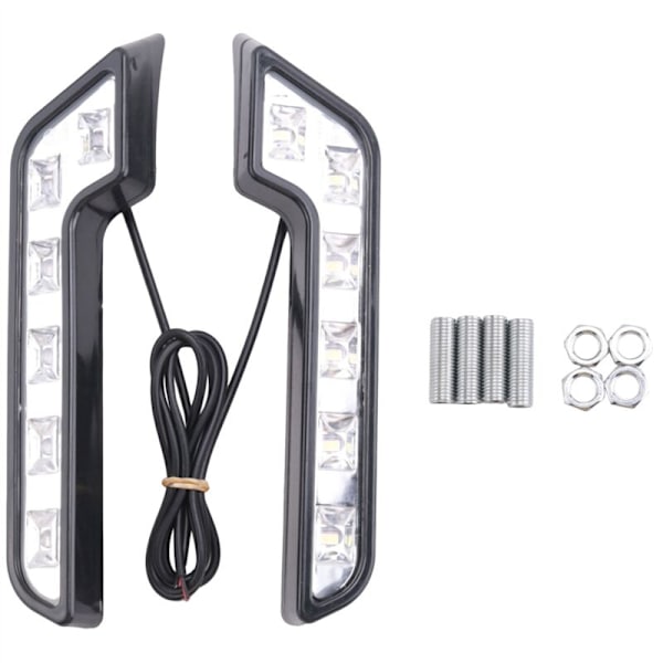 2X 12V Super DRL LED-bil kjørelys vanntett kjøretåkelys bilstyling