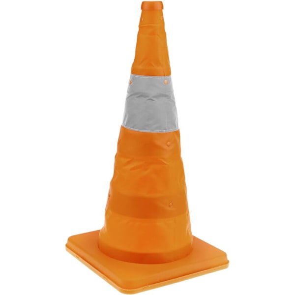 Trafikkjegle med reflektor og 50 cm sammenleggbar varsellampe