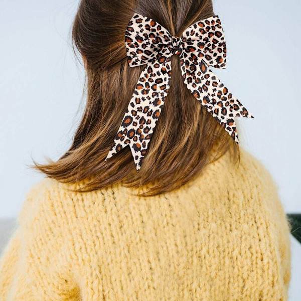 3 st Grosgrain LeOpard Print LeOpard Band för Hår Bågar Huvudband Tillverkning och Förpackning