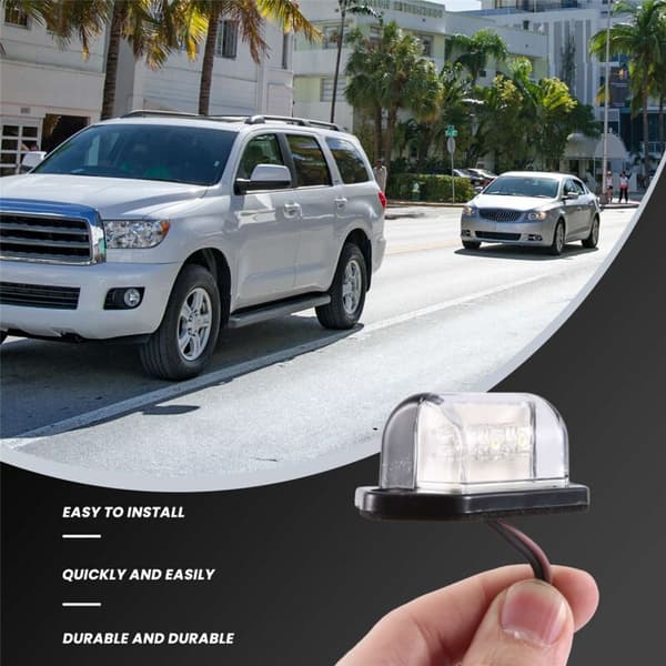 12/24V 3 Lampe til Nummerplade Båd RV Lastbil Trailer