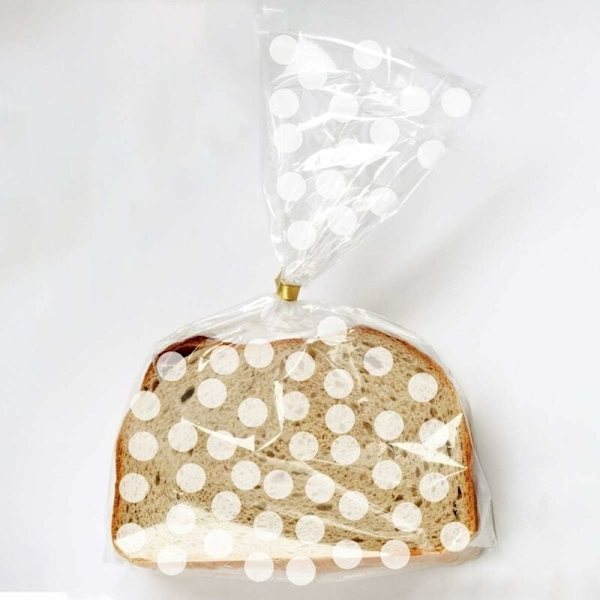 100 stk. Gusset-poser med guld-bindinger 13 x 22 cm Cellofan-godteposer med bund (guld)-