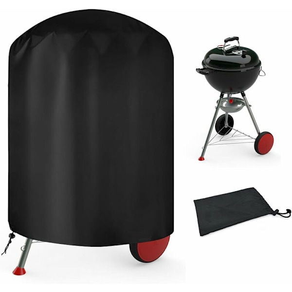 Rundt utendørs grilltrekk, grilltrekk BBQ beskyttende presenning, 210D Oxford utendørs grill presenning beskyttelse 77x72 cm