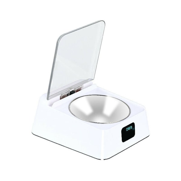 350 ml infraröd sensor skål, rostfritt stål, automatisk öppning/stängning av lock, med USB-laddningskabel, 3-5 minuters vila, lämplig för katter och hundar