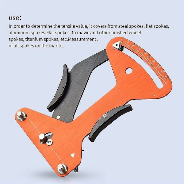 Mätjusteringsverktyg Reparation Hållbar Mountainbike Multifunktion Cykel Ekrar Spänningsmätare Universellt Kalibreringsverktyg