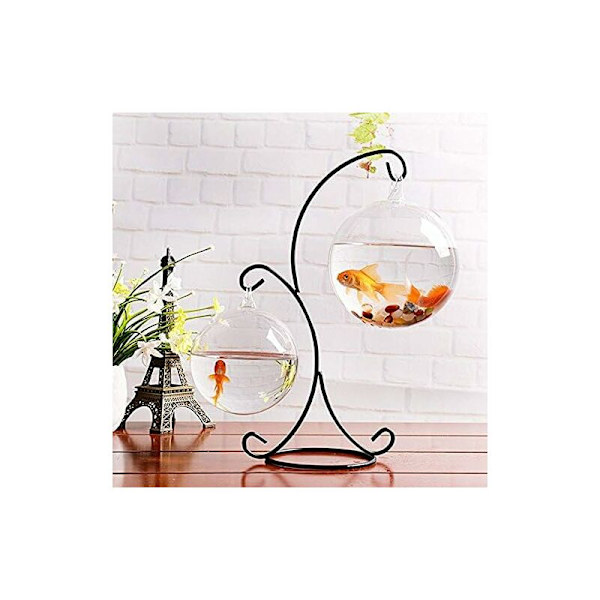 Ornament Display Järnkrok Hängare för Hängande Glas Terrarium (Järnhållare)