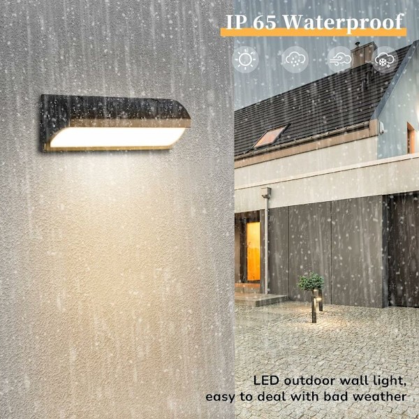Ulkovalaistus LED, 30W Seinä-seinävalaistus, IP65 Vedenkestävä Ulkoseinälamppu, Pihalle, Ulkovalaistus, Polulle, Terassille, Huvilalle, Käytävään (