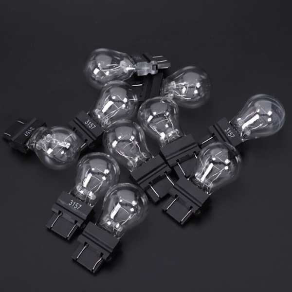 10x 3157 Lyse Pærer Bagbremse Baksignal S8 Blinklys