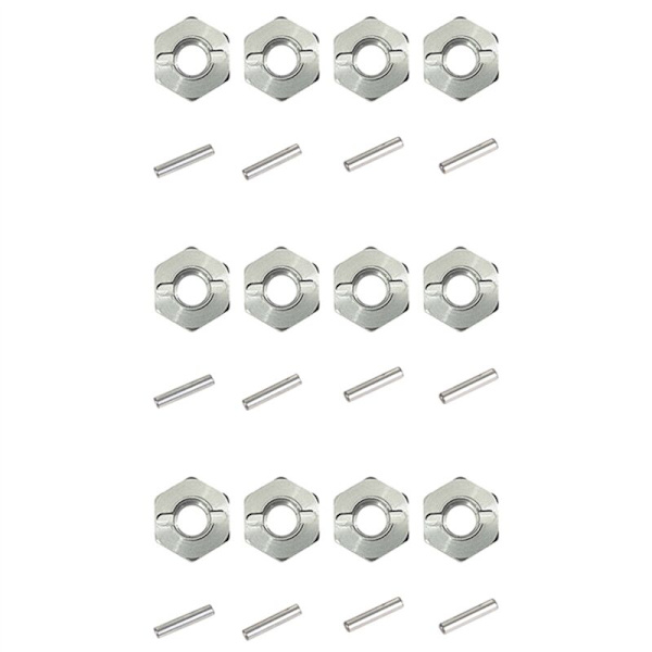 12 kpl metalli mm kuusikulmainen napa-adapteri pyörälle Go H16 16207 16208 16209 16210 14301 14302 RC-auton päivitys
