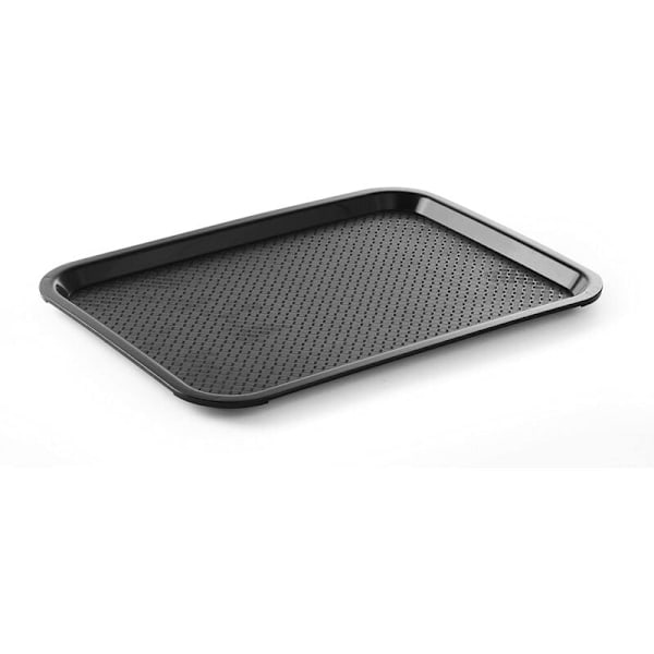 Rektangulær plastskuff for hurtigmat, melkete, burgerbutikker, kantine, restaurant, serveringsplate, sklisikker skuff