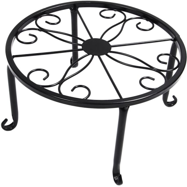 Gammalt Metall/Järn Konstväxtställ Krukställ, 23 cm, 3 Färgpaket, Vit, Svart och Brun