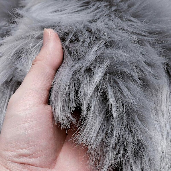 Moderne rund soveværelsesteppe Design Shaggy stue teppe - 100 cm - grå