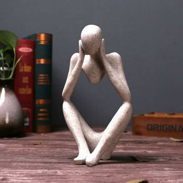 Harpiks skulptur, moderne kunst statue, abstrakte dekorative figurer, for stue, kontor, kafé, klubbdekor (Stil 3)