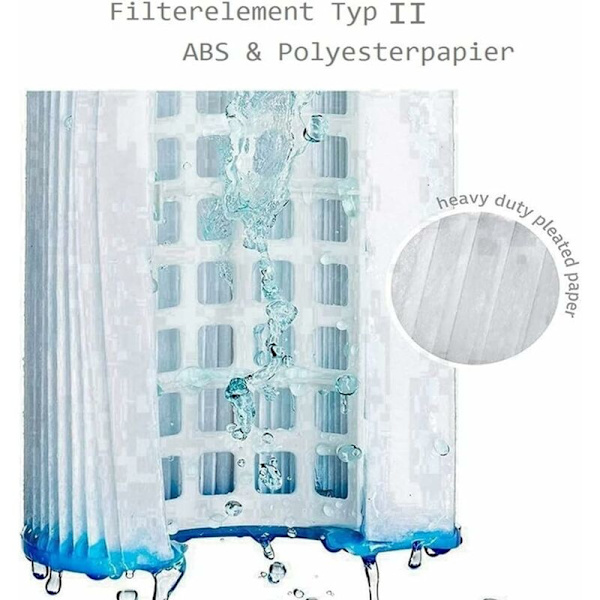 4 x Type II Swimmingpool Filterpatroner til Type II Filtre til 58094