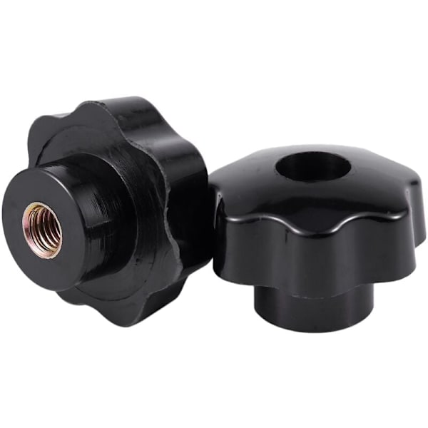 2 stk M10 muttere med én gjenge 50 mm plast stjernehode klemmehåndtak klemme