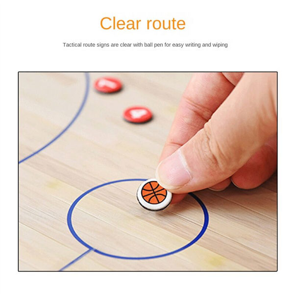 Vikbar Magnetisk -Tavla Basketbollsspel Träning Klippbord Coaching Taktisk-Klippbord