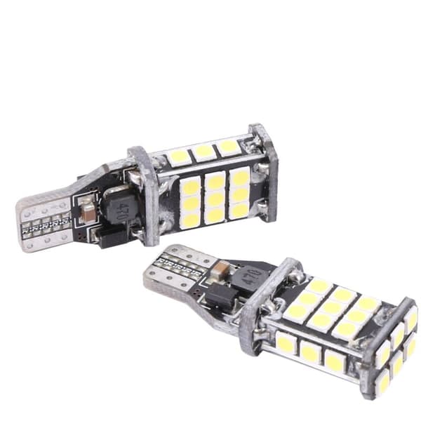 2 stk LED-frontlyktpære 24Smd Bilrevers Bøyedanslys Sving Dekoding Ryggelys T15